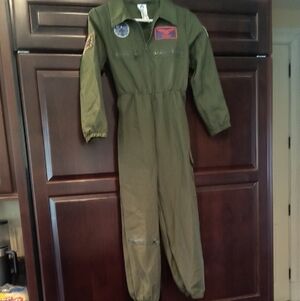 Olive Green Flight Suit with Patches